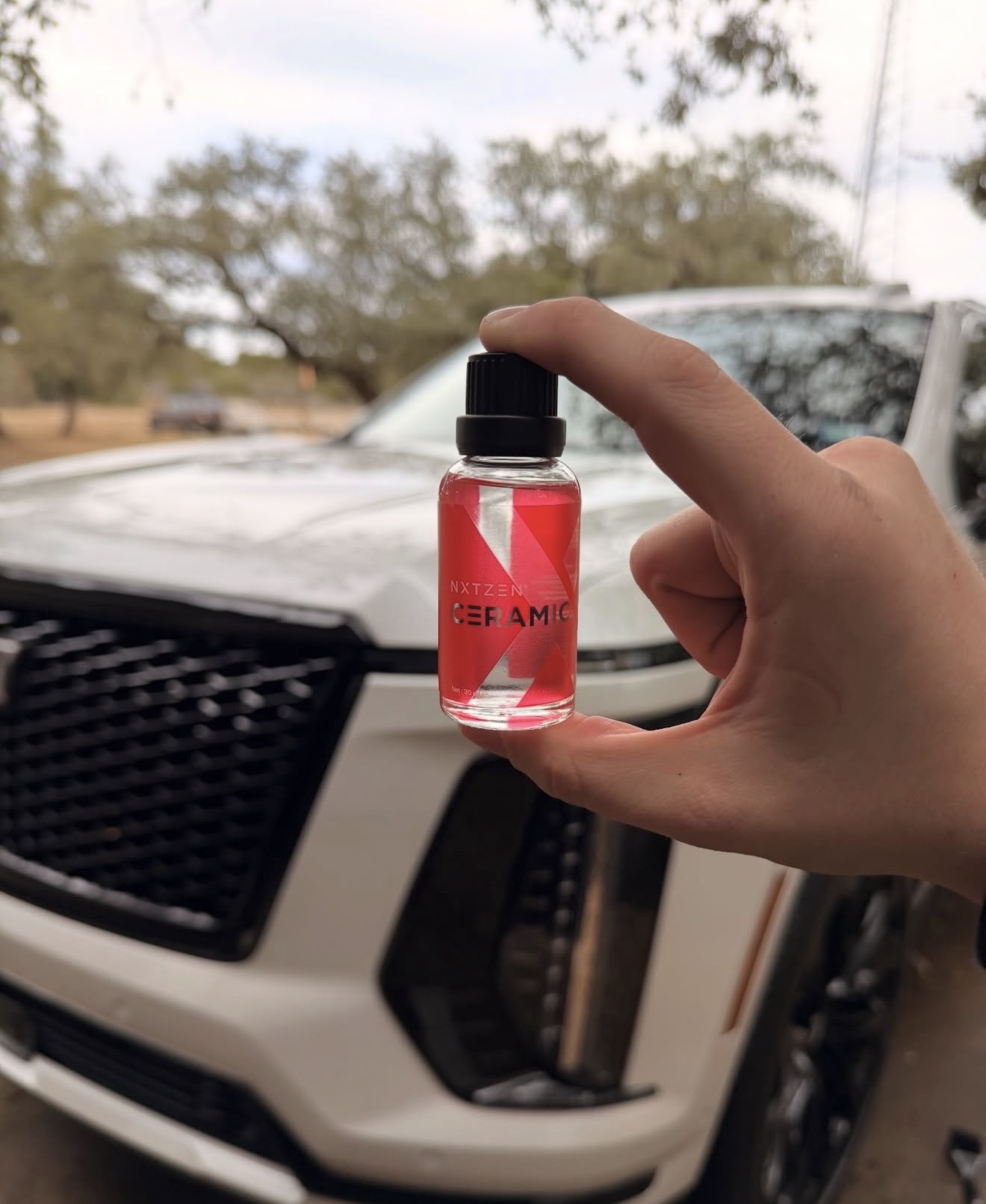 NXTZEN bottle in hand